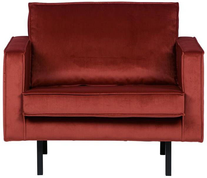 BePureHome | Rodeo Fauteuil Velvet Chestnut | Zitmeubels woonkamer | Fauteuil