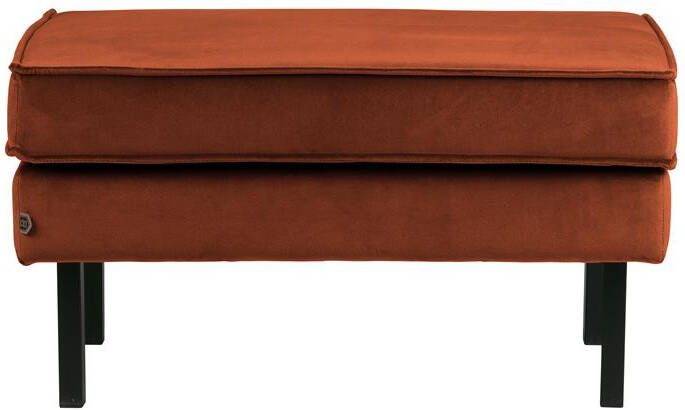 BePureHome | Rodeo Hocker Op Poten Velvet Roest | Zitmeubels woonkamer | Hocker