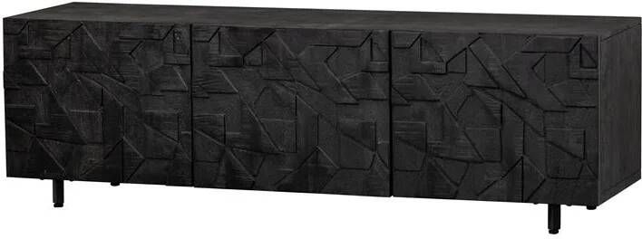 BePureHome Tv-Meubel Counter Mango Zwart 50x160x45