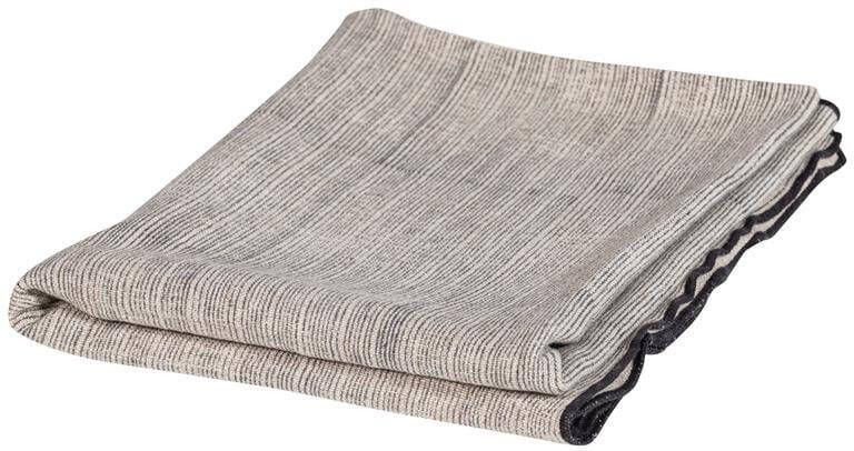 BePureHome Unique Plaid Viscose|Linnen Zwart|Off White 53x49x48