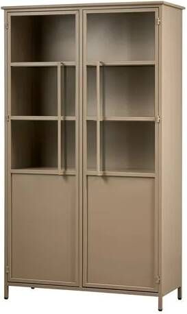 BePureHome Vitrinekast Exhibit Ijzer Khaki 170x99x44