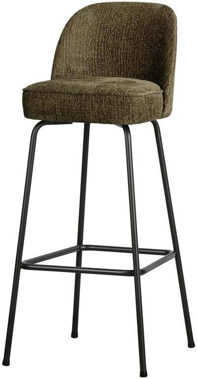 BePureHome | Vogue Barstoel 80cm Structure Velvet Bonsai | Zitmeubels eetkamer | Barstoel