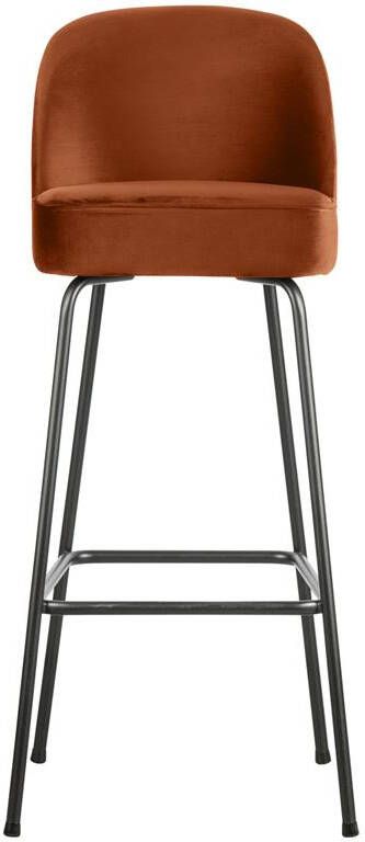 BePureHome | Vogue Barstoel 80cm Fluweel Roest | Zitmeubels eetkamer | Barstoel