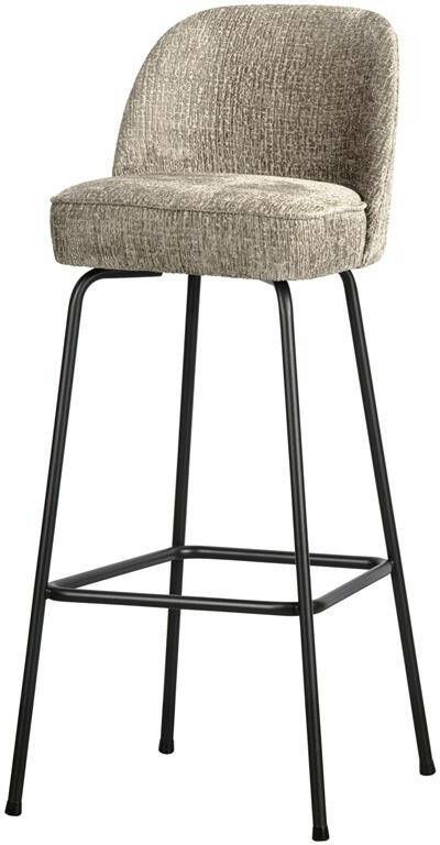 BePureHome | Vogue Barstoel 80cm Structure Velvet Wheatfield | Zitmeubels eetkamer | Barstoel