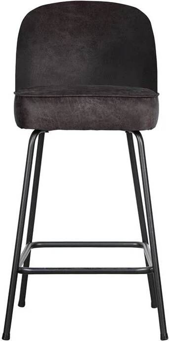 BePureHome | Vogue Barstoel 65cm Leer Zwart | Zitmeubels eetkamer | Barstoel