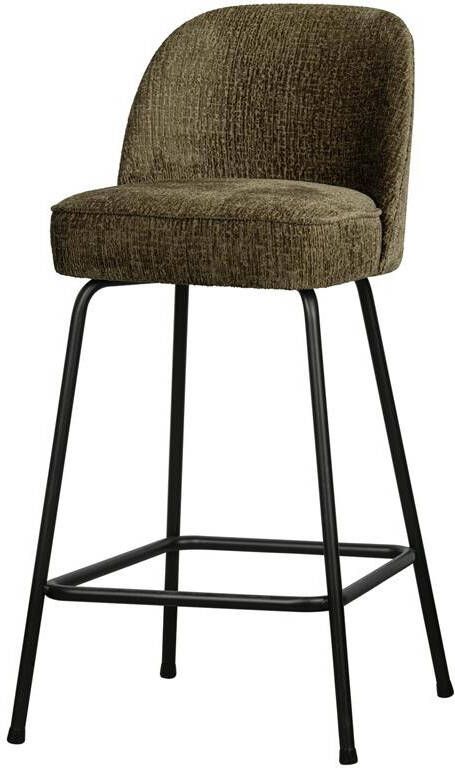BePureHome | Vogue Barstoel 65cm Structure Velvet Bonsai | Zitmeubels eetkamer | Barstoel