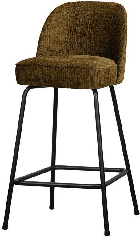 BePureHome | Vogue Barstoel 65cm Structure Velvet Brass | Zitmeubels eetkamer | Barstoel