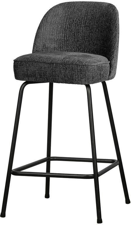 BePureHome | Vogue Barstoel 65cm Structure Velvet Mountain | Zitmeubels eetkamer | Barstoel