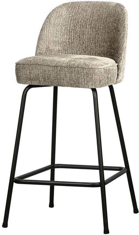 BePureHome | Vogue Barstoel 65cm Structure Velvet Wheatfield | Zitmeubels eetkamer | Barstoel