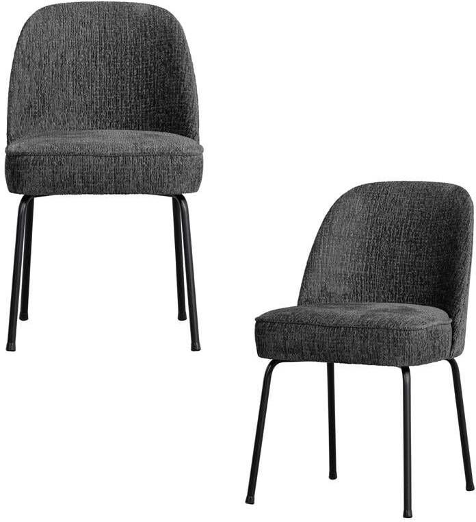 BePureHome Vogue Eetkamerstoelen Velvet Mountain Set van 2