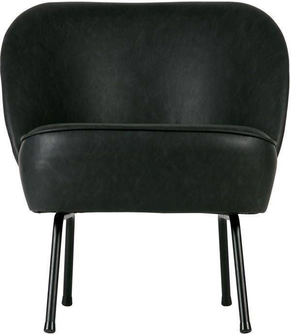 BePureHome | Vogue Fauteuil Leer Zwart | Zitmeubels woonkamer | Fauteuil