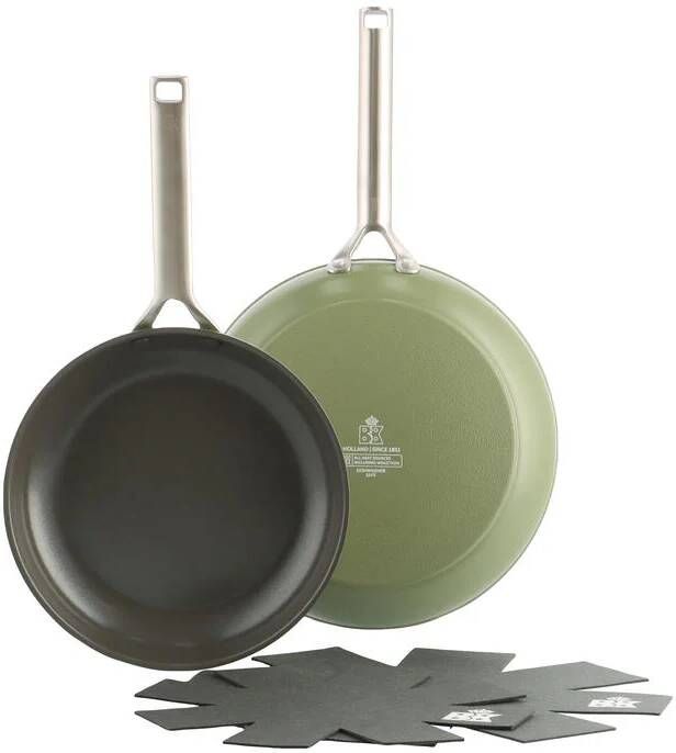BK Sublime Koekenpannenset Ø 24 cm + Ø 28 cm Olijfgroen