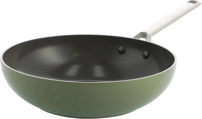 BK Sublime Wokpan Ø 28 cm Olijfgroen