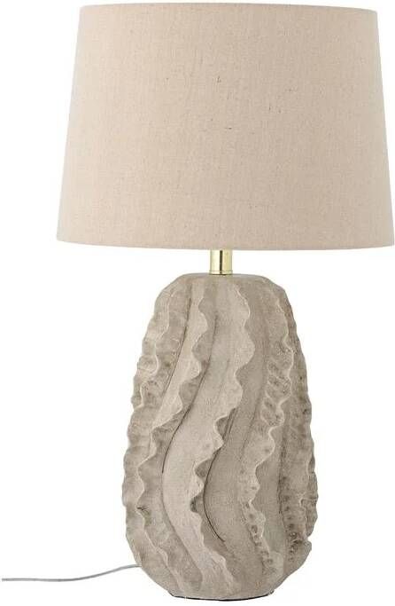 Bloomingville Tafellamp Natika Linnen en steen 64cm hoog Naturel