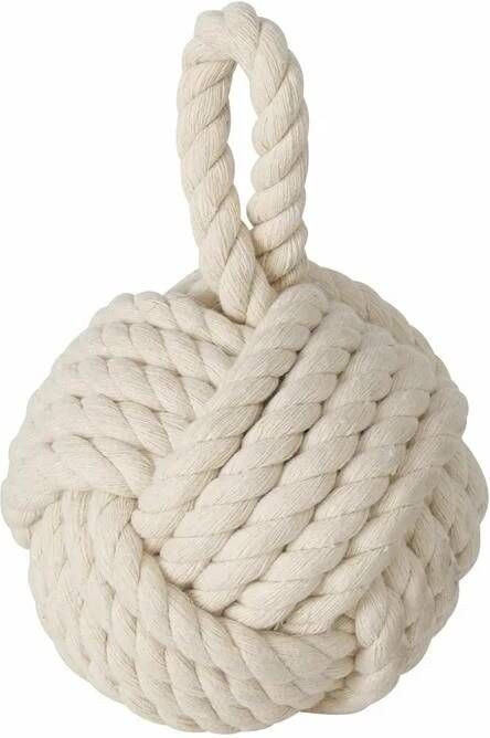 Boltze deurstopper knoop 1.5 kilo creme witA jute 23 x 15 cm Deurstoppers
