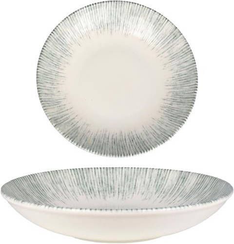 Bonna Diep bord Iris Porselein 25 cm 1300 cc set van 6