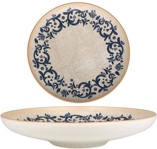 Bonna Diep bord Viento Porselein 25 cm (1300cc) set van 6
