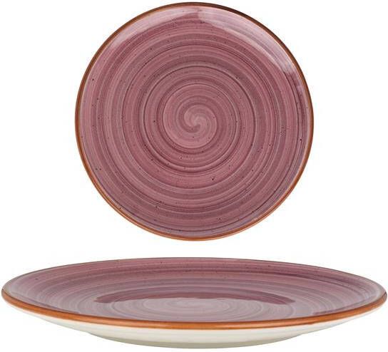Bonna Dinerbord Aura Blackberry Porselein 27 cm set van 6