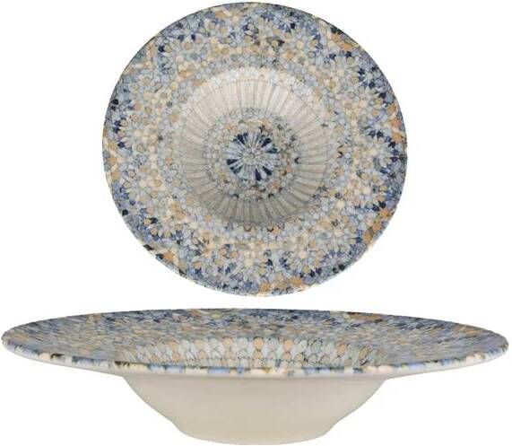 Bonna Pastabord Luca Mosaic Porselein 28 cm (400cc) set van 2