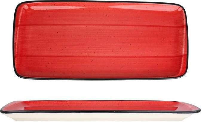 Bonna Serveerschaal Aura Passion Porselein 34x16 cm set van 2