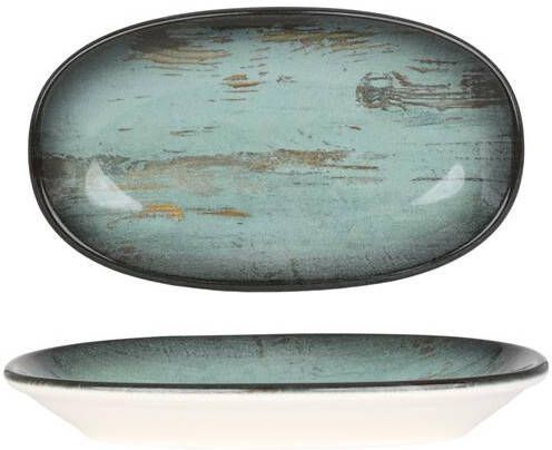 Bonna Serveerschaal Madera Porselein 15x8.5 cm set van 2
