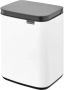 Brabantia bo afvalemmer 4 liter met kunststof binnenemmer white - Thumbnail 2