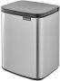 Brabantia bo afvalemmer 7 liter met kunststof binnenemmer matt steel fingerprint proof - Thumbnail 2