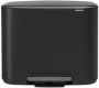 Brabantia Bo pedaalemmer 3 x 11 liter met 3 kunststof binnenemmers Matt Black - Thumbnail 2