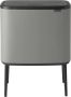 Brabantia Bo Touch Bin Prullenbak 11 + 23 liter Afvalscheiding Mineral Concrete Grey - Thumbnail 2