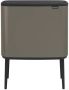 Brabantia Bo Touch Bin Prullenbak 3 x 11 liter Afvalscheiding Platinum - Thumbnail 2
