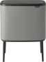Brabantia Bo Touch Bin Prullenbak 3 x 11 liter Afvalscheiding Mineral Concrete Grey - Thumbnail 2