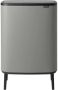 Brabantia Bo Touch Bin Hi Prullenbak 2 x 30 liter Afvalscheiding Mineral Concrete Grey - Thumbnail 2