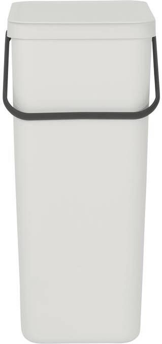 Brabantia Afvalbak Sort & Go Kunststof Lichtgrijs 26.8x34.5x62cm 40l - Foto 2
