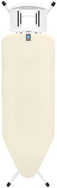 Brabantia Strijkplank C 124x45 cm met solide strijkijzerhouder Ecru