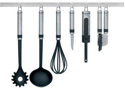 Brabantia Ophangrek voor keukenhulpen met 7 haken 60 cm Matt Steel online kopen