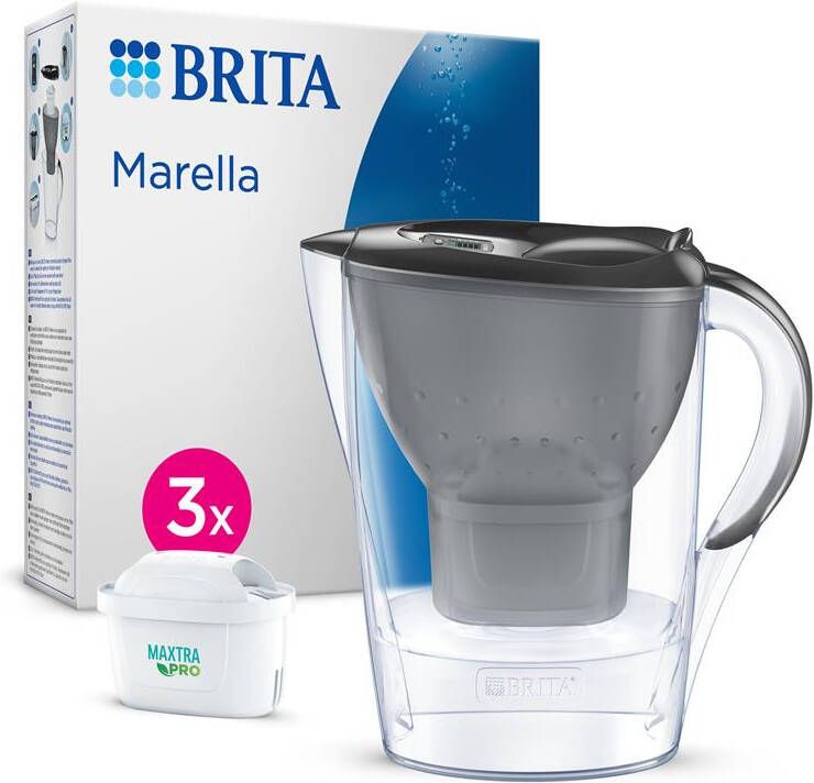 BRITA Waterfilterkan Marella Cool 2 4L Grijs incl. 3 MAXTRA PRO Waterfilters
