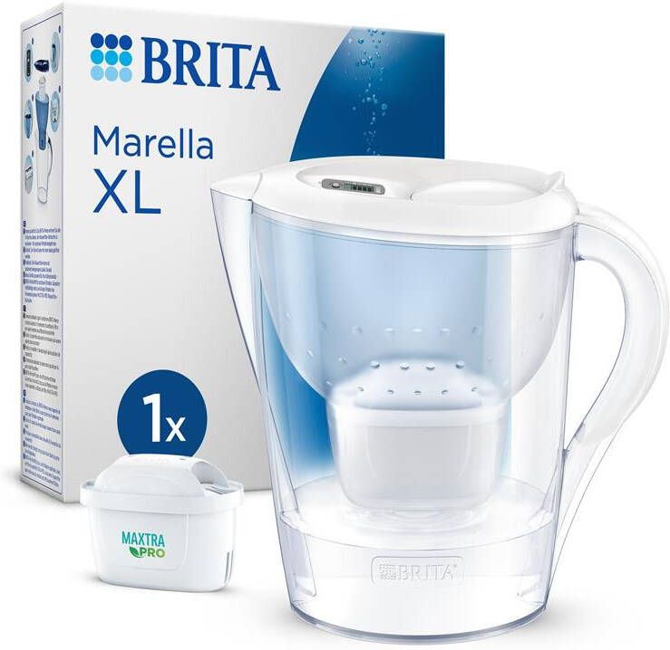 BRITA Waterfilterkan Marella XL 3 5L Wit incl. 1 MAXTRA PRO ALL-IN-1 filterpatroon