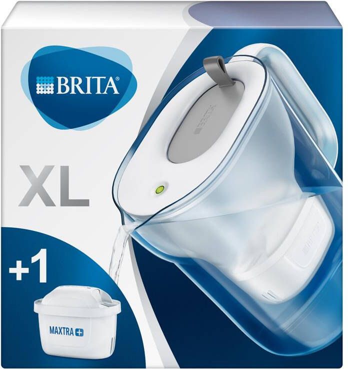 BRITA Waterfilterkan Style XL Grijs 3 5L incl. 1 Maxtra+ waterfilterpatroon Voordeelverpakking