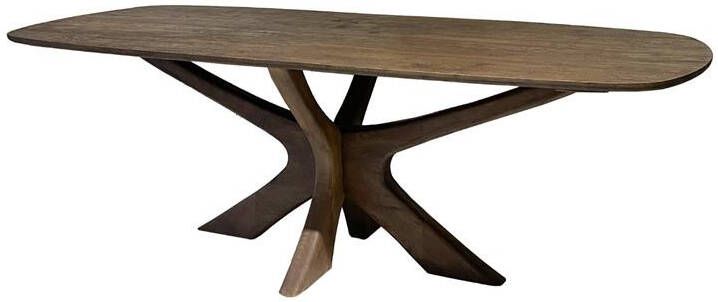 Brix Deens Ovale Eettafel Montreaux Mangohout 250 x 105cm Bruin Ovaal