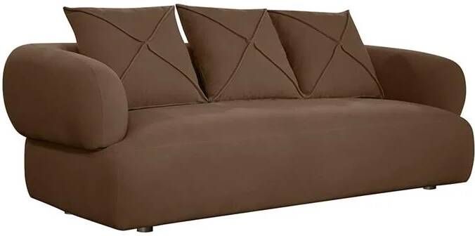 Bronx71 3-zitsbank Palermo velvet bruin
