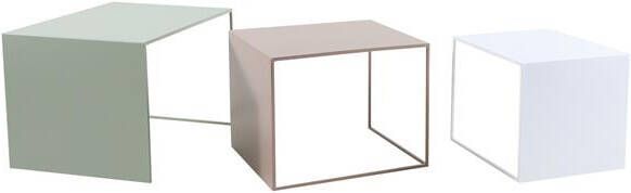 Bronx71 Bijzettafel Lucia metaal wit 34 cm hoog