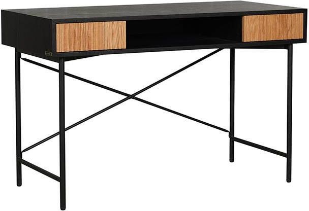 Bronx71 Bureau Maury zwart|blank eiken 120x55x77 cm