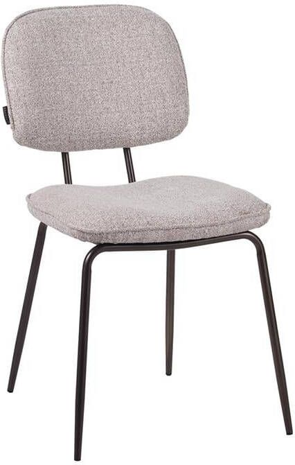 Bronx71 Eetkamerstoel Javi gemêleerde stof off white|bruin