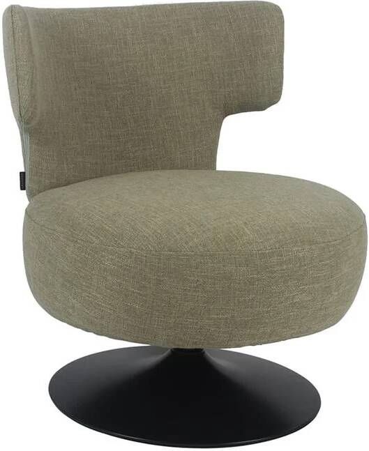 Bronx71 Fauteuil Metro draaibaar linnen olijfgroen.