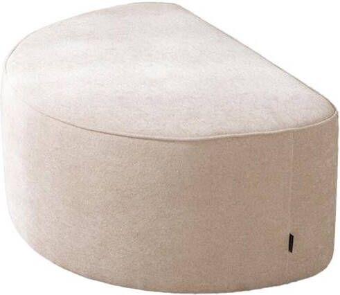 Bronx71 Hocker Lune halve maan chenille beige.