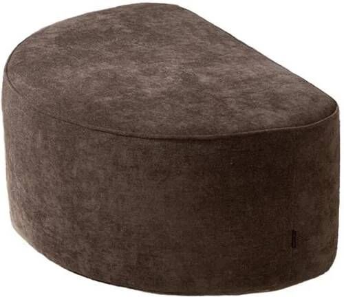 Bronx71 Hocker Lune halve maan chenille bruin.