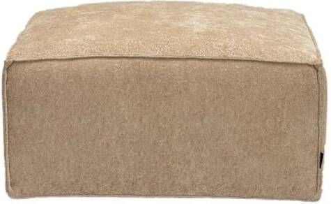 Bronx71 Hocker Memphis wit|beige stof chenille