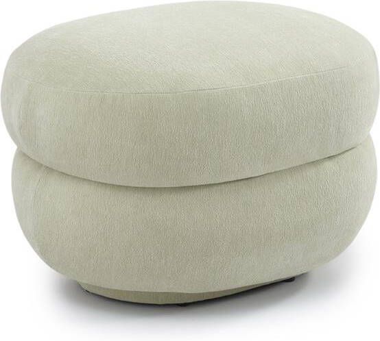 Bronx71 Hocker Mia ovaal chenille mint groen.