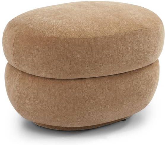 Bronx71 Hocker Mia ovaal chenille terracotta.