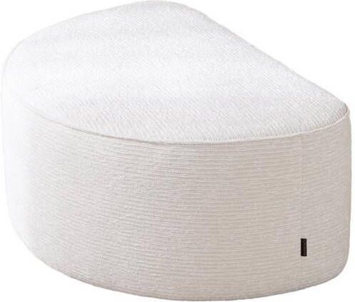 Bronx71 Hocker Mio halve maan ribstof off white.